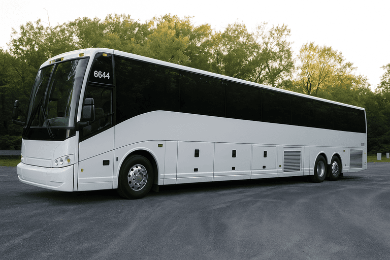 exterior of Bus Rental Company Boulder coach bus
