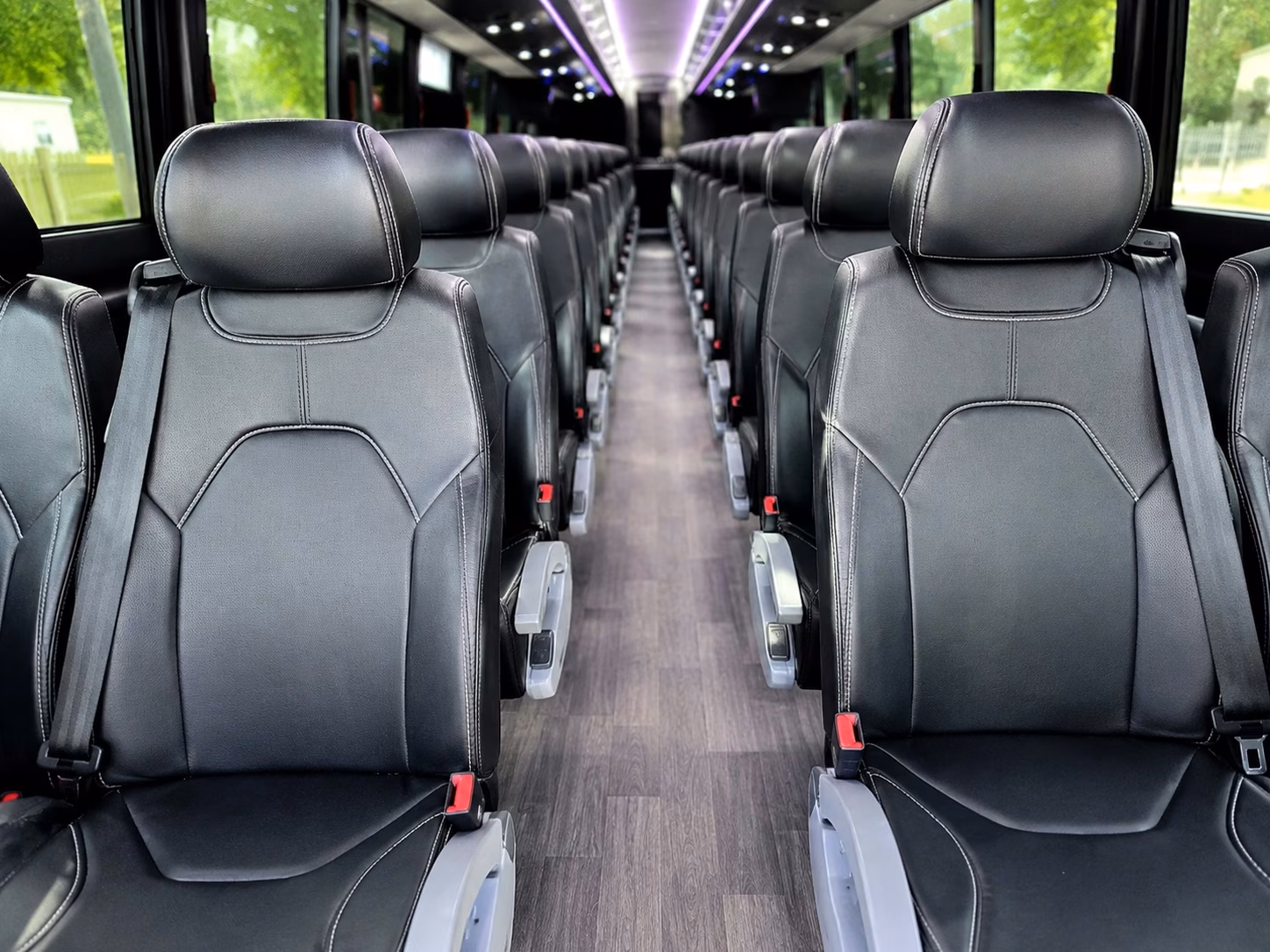 56 passenger charter bus interior